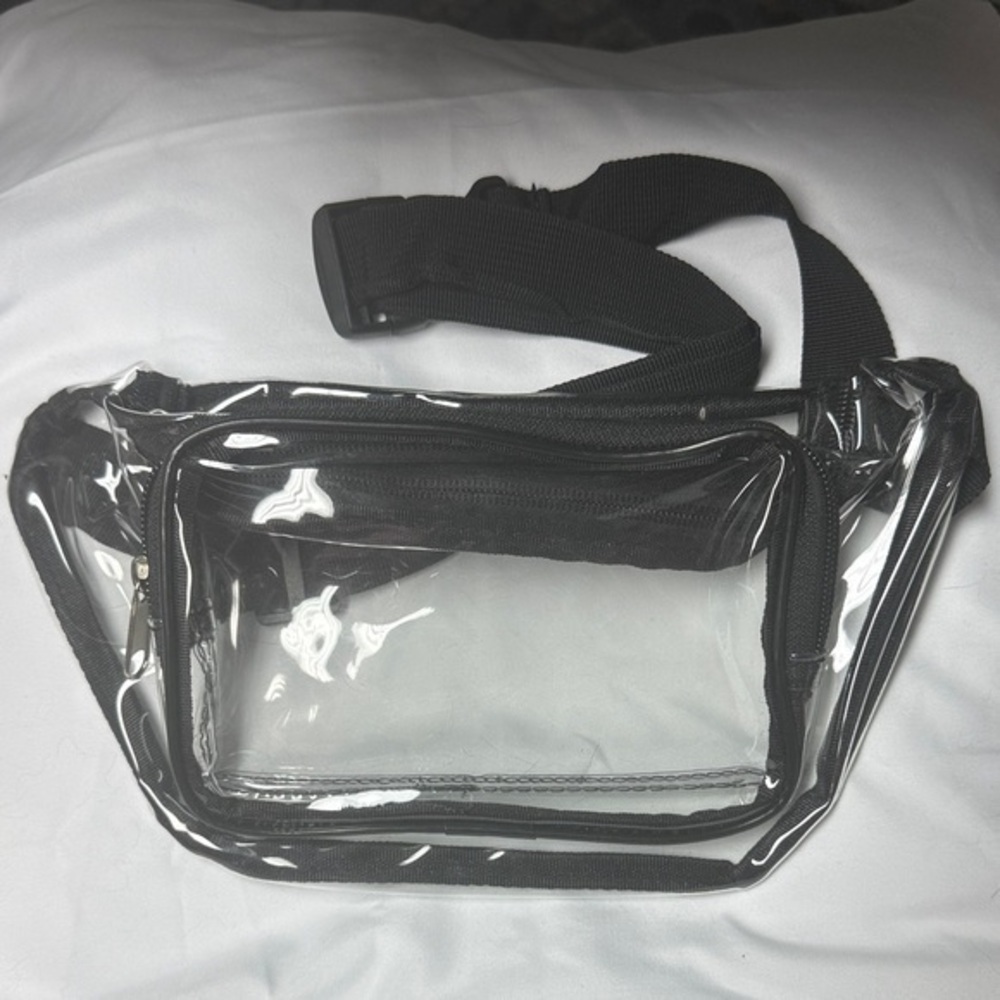 Transparent Belt Bag with Black Strap‎